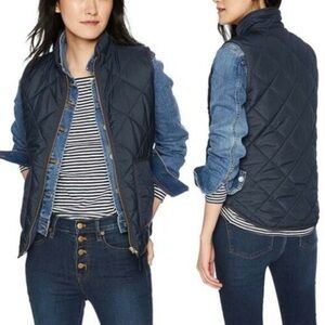 J. Crew Merchantile Navy Blue Quilted Puffer Vest Small
